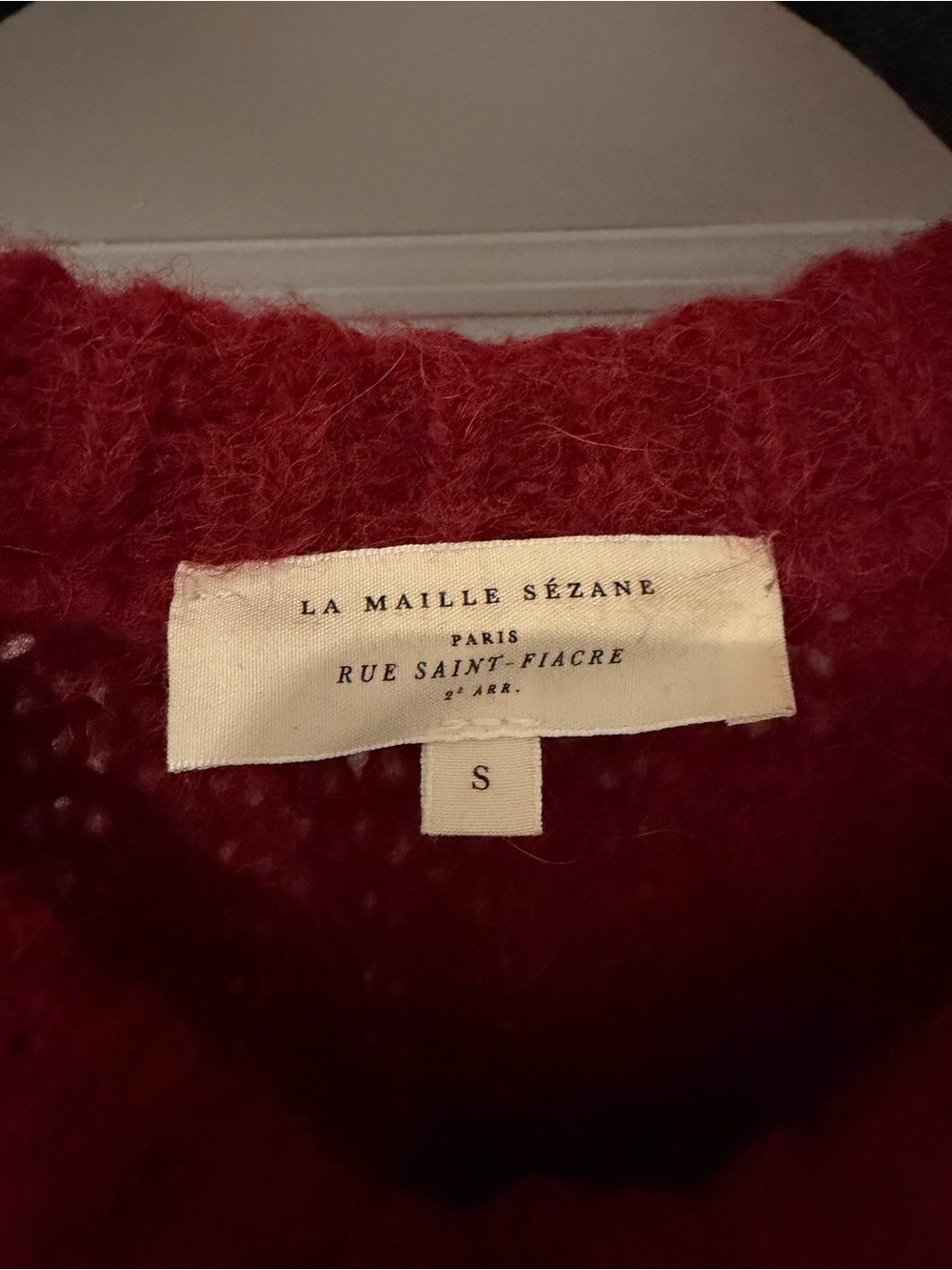Sezane Emile Cardigan in Burgundy - Small - Picture 6 of 8